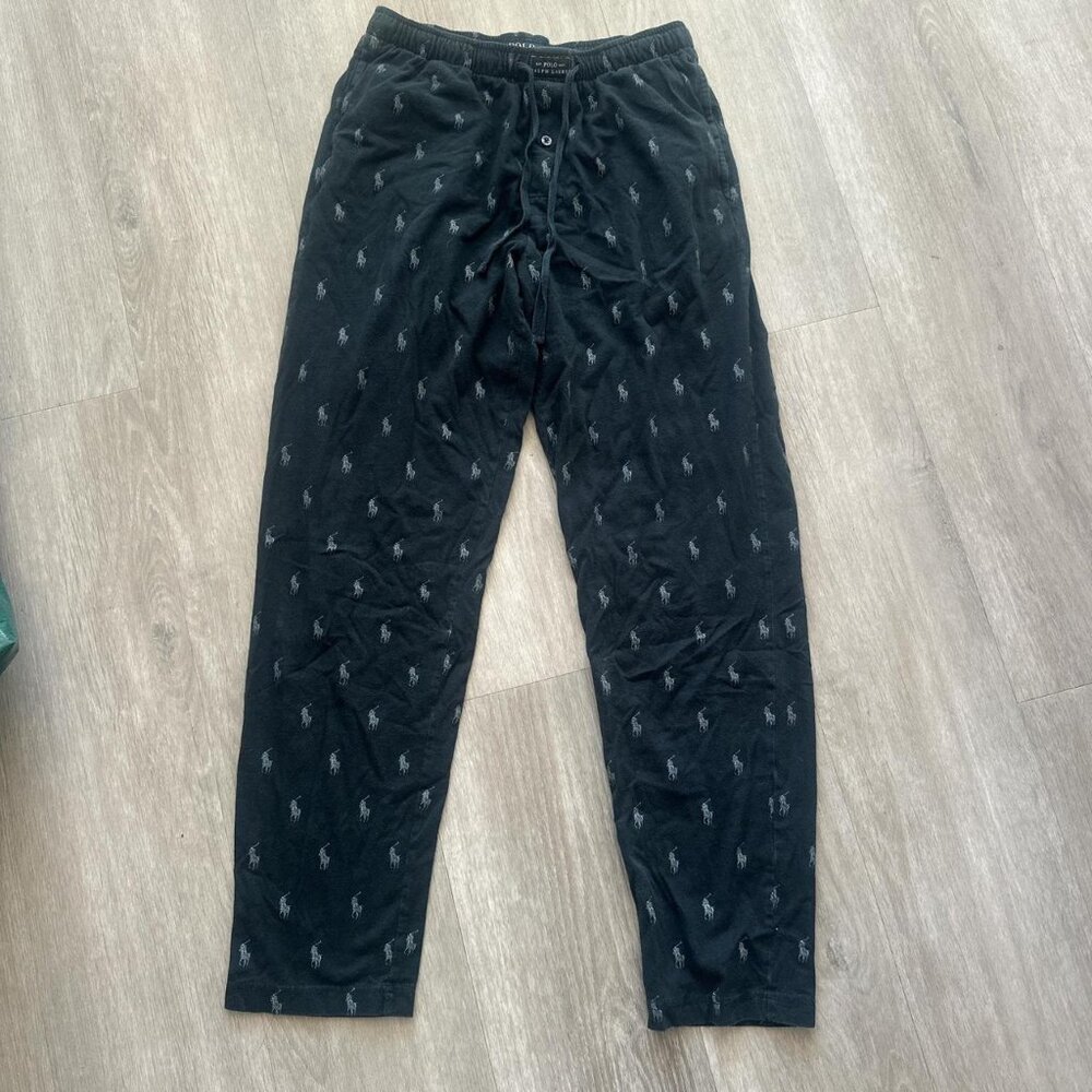 Polo Ralph Lauren Men's Black and Green Joggers-tracksuits